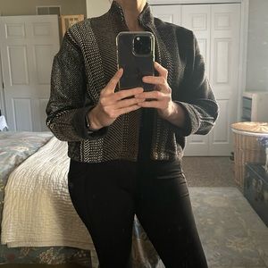 Jesamie handwoven bomber jacket